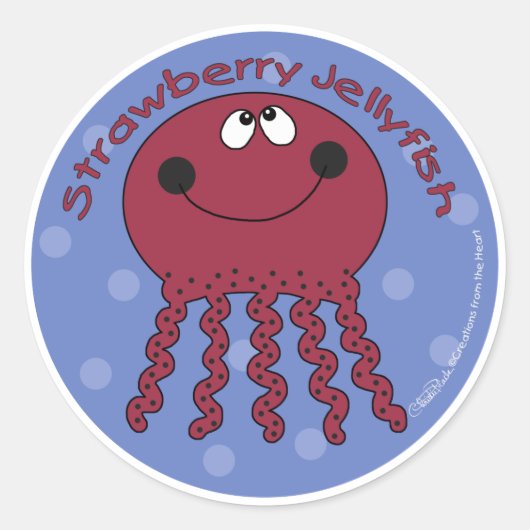 aardbeienkwal ronde sticker (Voorkant)