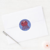 aardbeienkwal ronde sticker (Envelop)