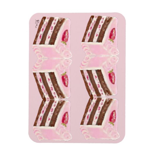 ~aardbeienlaagcake~ magneet (Verticaal)