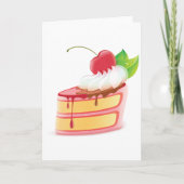 Aardbeienlaagcake met room kaart (Voorkant)