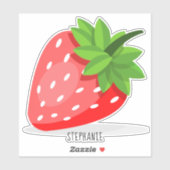 Aardbeienlapje Sticker (Vel)