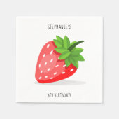 Aardbeienlapjes Servet (Voorkant)