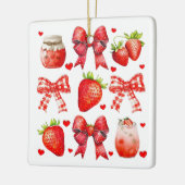 Aardbeienliefde esthetisch keramisch ornament (Links)