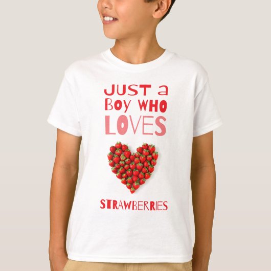 aardbeienliefde t-shirt (Voorkant)