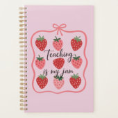 Aardbeienliefhebber Leraar Lesgeven is mijn ding Planner (Voorkant)