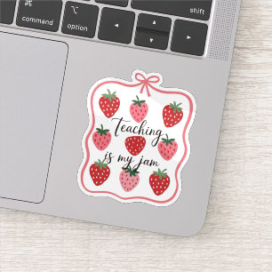 Aardbeienliefhebber Leraar Lesgeven is mijn ding  Sticker