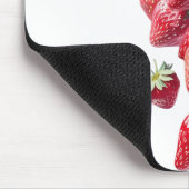 Aardbeienliefhebbers - verspreid handvol fruitpatr muismat (Hoek)