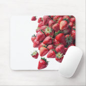 Aardbeienliefhebbers - verspreid handvol fruitpatr muismat (Met muis)