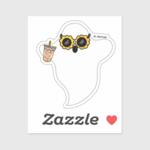 Aardbeienlimonade spook sticker