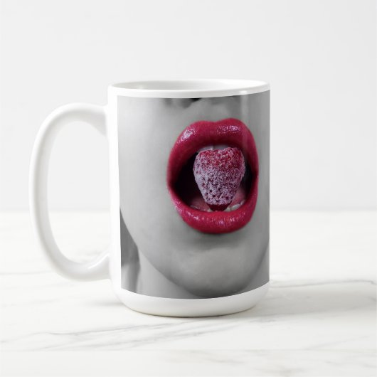 Aardbeienlippen Koffiemok (Links)