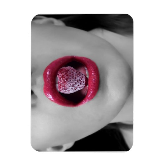 Aardbeienlippen Magneet (Verticaal)