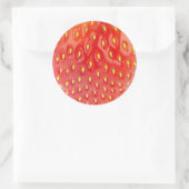 Aardbeienmacro Ronde Sticker (Tas)