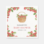 Aardbeienmand Berry Sweet Baby shower Servet (Voorkant)