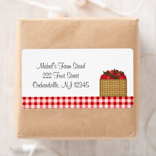 Aardbeienmand Etiket (Insitu)