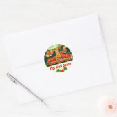 Aardbeienmand ~ Goed Ronde Sticker (Envelop)
