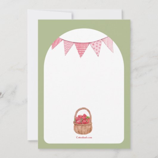 Aardbeienmandje Kaart (Achterkant)