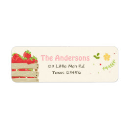Aardbeienmarkt Aardbei Return Address Labels