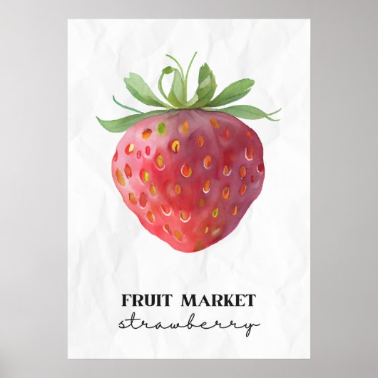 aardbeienmarkt poster (Voorkant)
