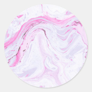 Aardbeienmarmer Pas me ontwerp aan Ronde Sticker