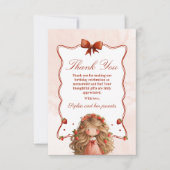 Aardbeienmeisje verjaardag bedankkaart (Voorkant)