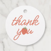 aardbeienmeisjes 1e verjaardag bedankjes labels (Voorkant)