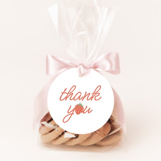 aardbeienmeisjes 1e verjaardag bedankjes labels