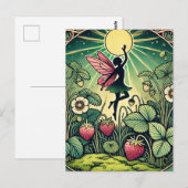 Aardbeienmelk Briefkaart (Voorkant / Achterkant)