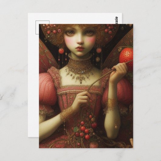 Aardbeienmelk Briefkaart (Voorkant / Achterkant)