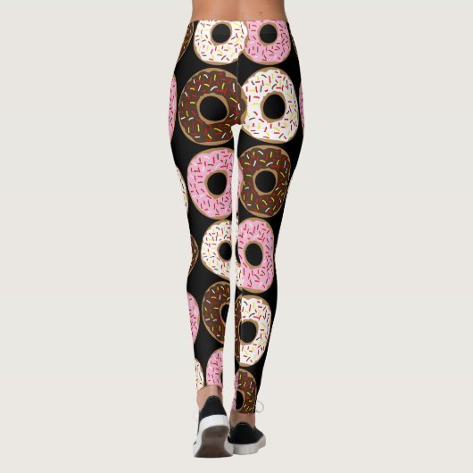 aardbeienmelk chocolade donut leggings (Achterkant)