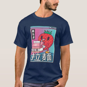 aardbeienmelk Digitaal Japan Style Otaku Anime Va T-shirt