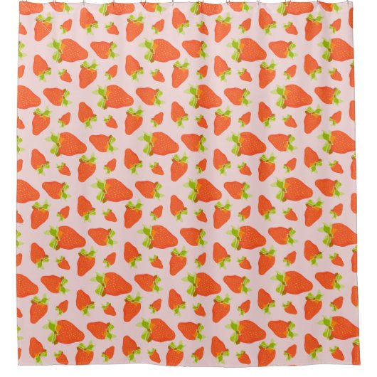 aardbeienmelk douchegordijn (Voorkant)