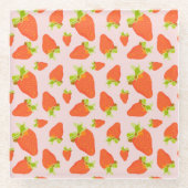 aardbeienmelk glazen onderzetter (Voorkant)