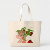 Aardbeienmelk Grote Tote Bag (Voorkant)
