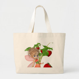 Aardbeienmelk Grote Tote Bag