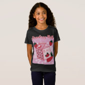 Aardbeienmelk Japans Retro 90s Anime Fruit AES T-shirt (Voorkant volledig)