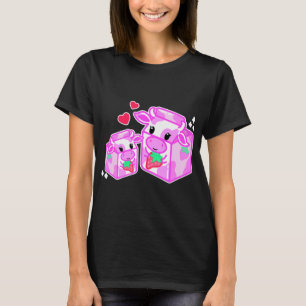 Aardbeienmelk Kawaii Strawberry Koe T-shirt