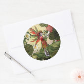 Aardbeienmelk Ronde Sticker (Envelop)