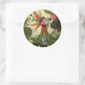 Aardbeienmelk Ronde Sticker (Tas)