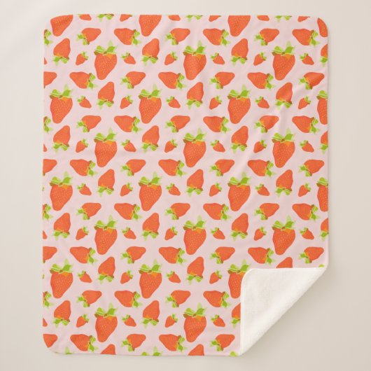 aardbeienmelk sherpa deken (Voorkant)