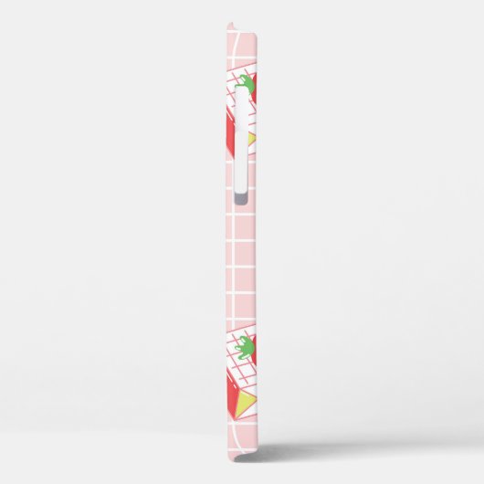 Aardbeienmelkpatronen: speelse Cartoons Case-Mate iPhone Case (Achterkant / Links)