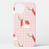 Aardbeienmelkpatronen: speelse Cartoons Case-Mate iPhone Case (Achterkant)
