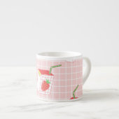Aardbeienmelkpatronen: speelse Cartoons Espresso Kop (Voorkant rechts)