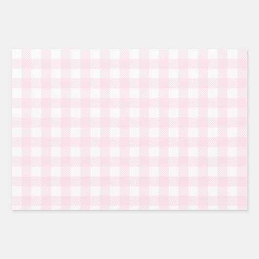 aardbeienmilkshake roze buffel geruit inpakpapier vel (Voorkant 3)