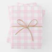 aardbeienmilkshake roze buffel geruit inpakpapier vel (In situ)