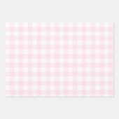 aardbeienmilkshake roze buffel geruit inpakpapier vel (Voorkant)