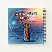 Aardbeienmojito (#11 van 12 Drink Recipe Set) Notitieboek (Achterkant)