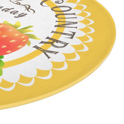 Aardbeienmosterd Snijplank (Hoek)