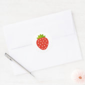 Aardbeienmot Ronde Sticker (Envelop)