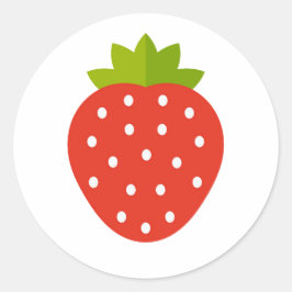 Aardbeienmot Ronde Sticker