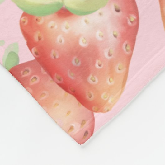 Aardbeiennaam van de gepersonaliseerde Waterverf Fleece Deken (Hoek)